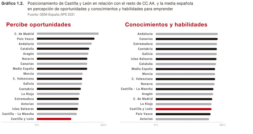 Gráfico extraído del estudio GEM-Castilla y León, 2021-22